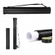Plastic tube for storing media, drawings, maps and documents, waterproof, adjustable diameter 8 cm * height 133 cm (black)